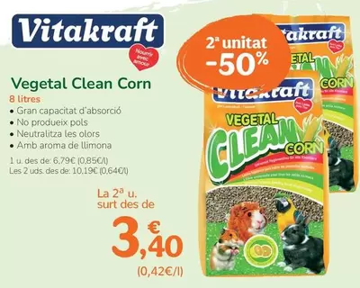 Oferta de Vitakraft - Vegetal Clean Corn por 6,79€ en Tiendanimal