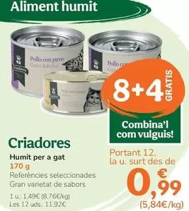 Oferta de Criadores - Húmedo Para Gato por 1,49€ en Tiendanimal