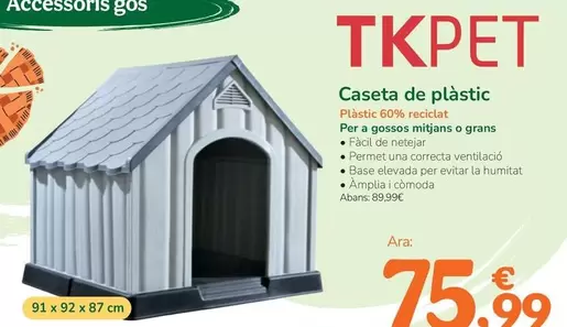 Oferta de Tk-Pet - Caseta De Plástico por 75,99€ en Tiendanimal