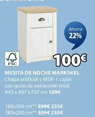 Oferta de Total - Mesita De Noche por 100€ en JYSK