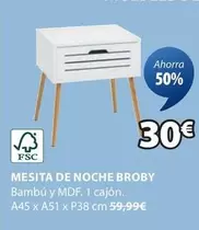 Oferta de Mesita De Noche Broby por 30€ en JYSK