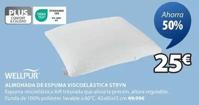 Oferta de Wellpur - Almohada De Espuma Viscoelástica Stryn por 25€ en JYSK