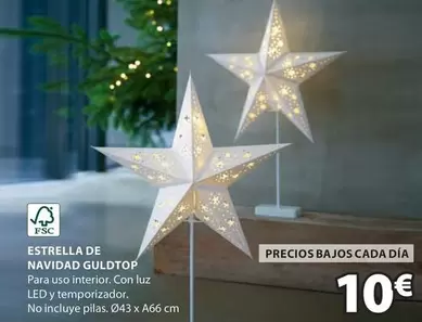 Oferta de Estrella -  De Navidad Guldtop por 10€ en JYSK