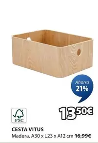 Oferta de Cesta Vitus por 13,5€ en JYSK