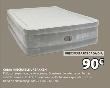 Oferta de Urbakker - Cama Hinchable n por 90€ en JYSK