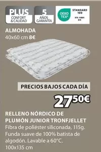 Oferta de Plus - Relleno Nórdico De Plumón Junior Tronfjellet por 27,5€ en JYSK