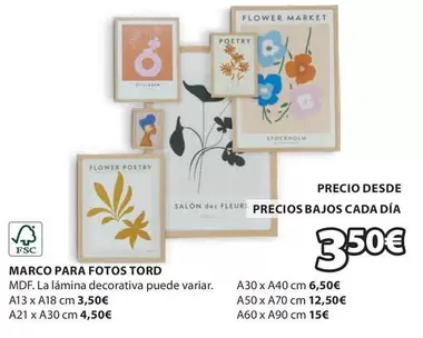 Oferta de Flower - Marco Para Fotos Tord por 3,5€ en JYSK