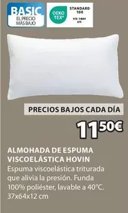 Oferta de Basic - Almohada De Espuma Viscoelastica por 11,5€ en JYSK