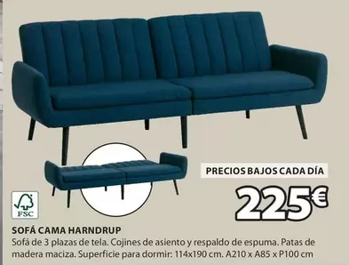 Oferta de Sofá Cama Hardrup por 225€ en JYSK