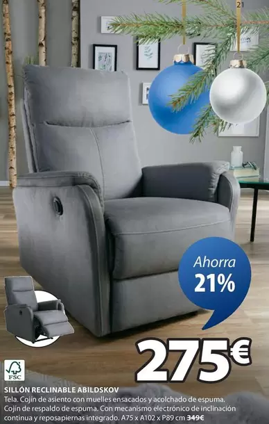 Oferta de Arbiolskov - Sillon Reciliable por 275€ en JYSK