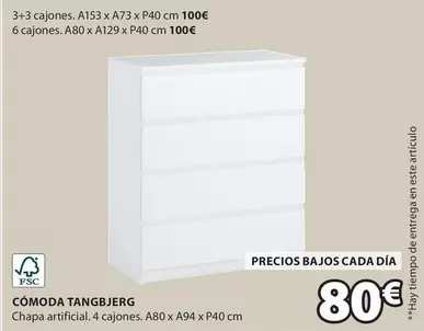 Oferta de Cómoda Tangbjerg por 80€ en JYSK