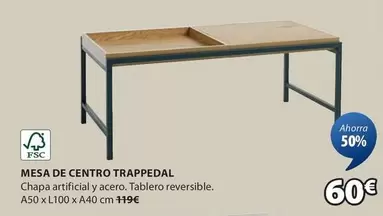 Oferta de Mesa De Centro Trappedal por 60€ en JYSK