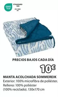 Oferta de Standard - Manta Acolchada Sommereix por 10€ en JYSK