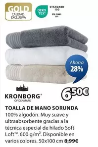 Oferta de Kronborg - Toalla De Mano por 6,5€ en JYSK