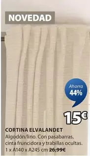 Oferta de Cortina Elvalandet por 15€ en JYSK