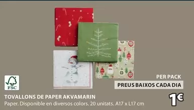 Oferta de Dia - Tovallons De Paper por 1€ en JYSK