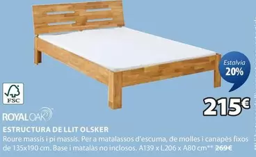 Oferta de Royal Oak - Estructura De Llit Olsker por 215€ en JYSK