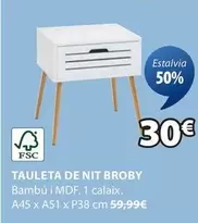 Oferta de Tauleta De Nit Broby por 30€ en JYSK