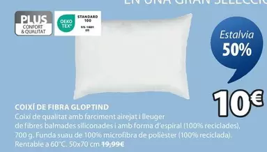 Oferta de Plus - Coixi De Fibra Gloptind por 10€ en JYSK