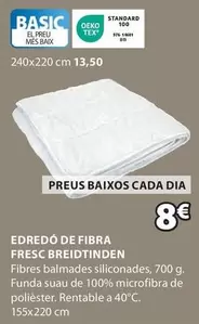 Oferta de Basic - Edredo De Fibra Fresco Breidsiden por 8€ en JYSK