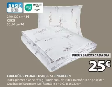 Oferta de Basic - Edredo De Plomes D'anec Steinkollen por 25€ en JYSK