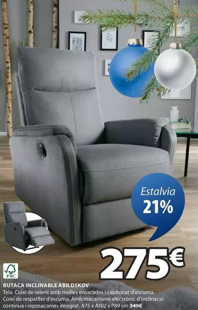 Oferta de Butaca Inclinabile Abridoskov por 275€ en JYSK