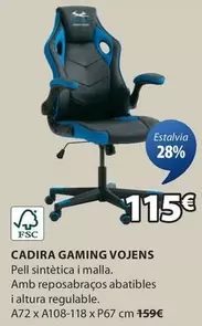 Oferta de Gaming - Cadira Gaming Vojens por 115€ en JYSK