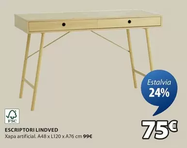 Oferta de Escriptori Lindved por 75€ en JYSK