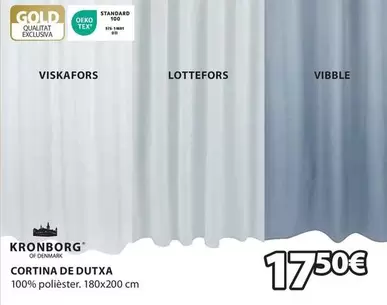 Oferta de Kronborg - Cortina De Dutxa por 17,5€ en JYSK