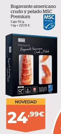 Oferta de Premium Bogavante Americano Crudo Y Pelado MSC  por 24,99€ en La Sirena