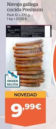 Oferta de Premium Navaja Gallega Cocida por 9,99€ en La Sirena