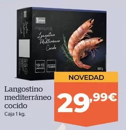 Oferta de Langostino Mediterráneo Cocido por 29,99€ en La Sirena