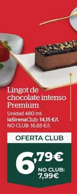 Oferta de Premium Lingot De Chocolate Intenso por 7,99€ en La Sirena