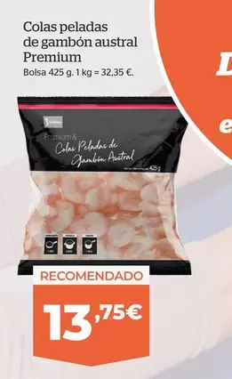 Oferta de Premium - Colas Peladas De Gambon Austral por 13,75€ en La Sirena