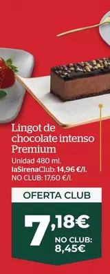 Oferta de Premium - Lingot De Chocolate Intenso por 7,18€ en La Sirena