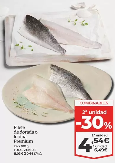 Oferta de Premium - Filete De Lorada O Lubina por 6,49€ en La Sirena