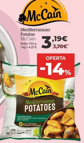 Oferta de McCain - Mediterranean Patatas por 3,19€ en La Sirena