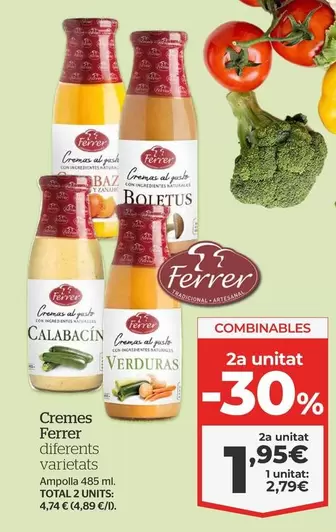 Oferta de Ferrer - Cremes por 2,79€ en La Sirena