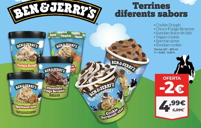 Oferta de Ben & Jerry's - Terrines por 4,99€ en La Sirena