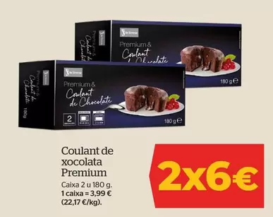 Oferta de Premium Coulant De Xocolata por 3,99€ en La Sirena