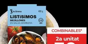 Oferta de Musclos En Salsa Marinera por 3,99€ en La Sirena