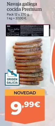 Oferta de Premium Navaja Gallega Cocida por 9,99€ en La Sirena