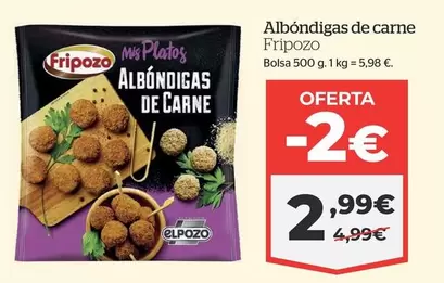 Oferta de Fripozo - Albóndigas De Carne por 2,99€ en La Sirena