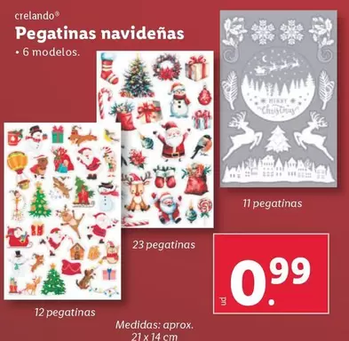 Oferta de Crelando - Pegatinas Navidenas por 0,99€ en Lidl