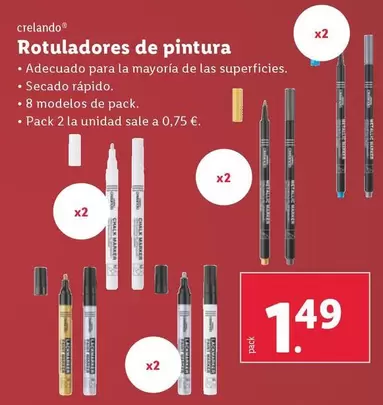 Oferta de Crelando - Rotuladores De Pintura por 1,49€ en Lidl