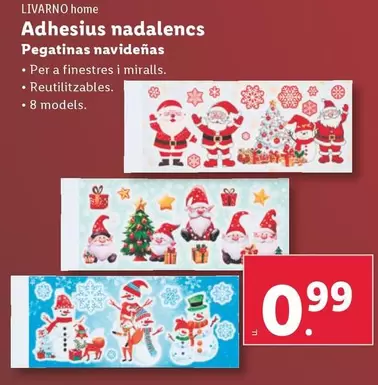 Oferta de Livarno - Pegatinas Navidenas por 0,99€ en Lidl