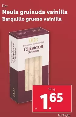 Oferta de Dor - Barquillo Grueso Vainilla por 1,65€ en Lidl