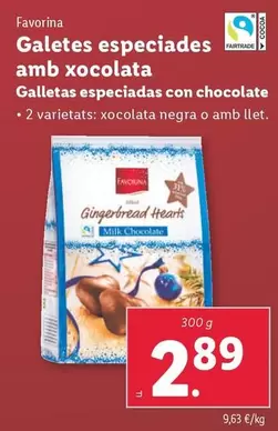 Oferta de Favorina - Galletas Especiadas Con Chocolate por 2,89€ en Lidl