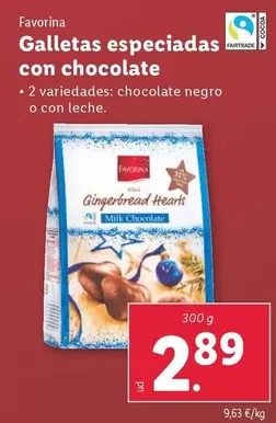 Oferta de Favorina - Galletas Especiadas Con Chocolate por 2,89€ en Lidl