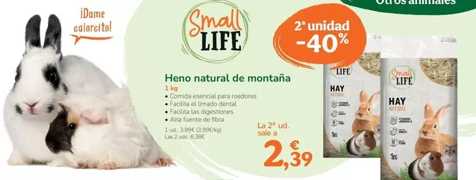 Oferta de Small Life - Heno Natural De Montana por 2,39€ en Tiendanimal